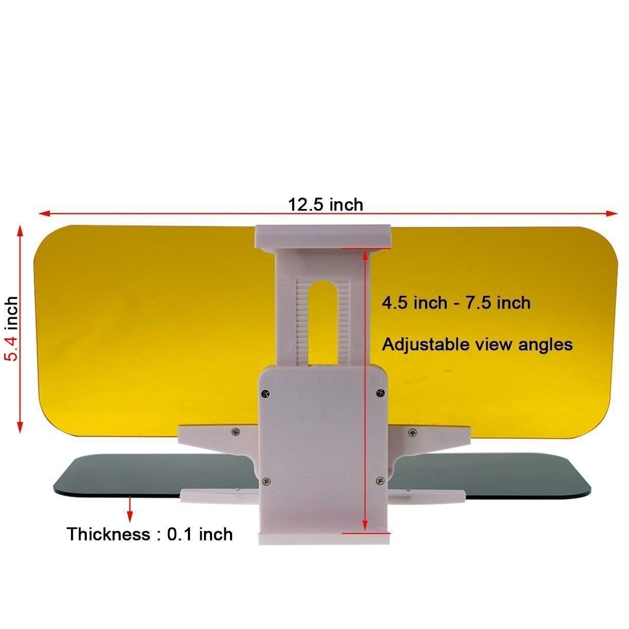 Car Day and Night Anti-Glare Visor 2 in 1 Automobile Sun Anti-UV Block Visor Non Glare Anti-Dazzle Sunshade Mirror Goggles Shield for Car Windshield
