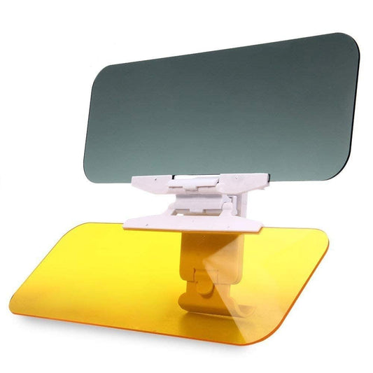 Car Day and Night Anti-Glare Visor 2 in 1 Automobile Sun Anti-UV Block Visor Non Glare Anti-Dazzle Sunshade Mirror Goggles Shield for Car Windshield