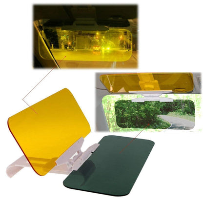 Car Day and Night Anti-Glare Visor 2 in 1 Automobile Sun Anti-UV Block Visor Non Glare Anti-Dazzle Sunshade Mirror Goggles Shield for Car Windshield
