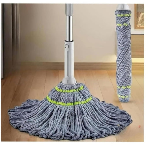 2 in 1 Dehydrated Mop, Self-Wringing Twist Mops for Floor Cleaning, 360 Degree Spin Round Wall Cleaning Mop