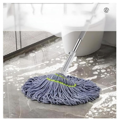 2 in 1 Dehydrated Mop, Self-Wringing Twist Mops for Floor Cleaning, 360 Degree Spin Round Wall Cleaning Mop
